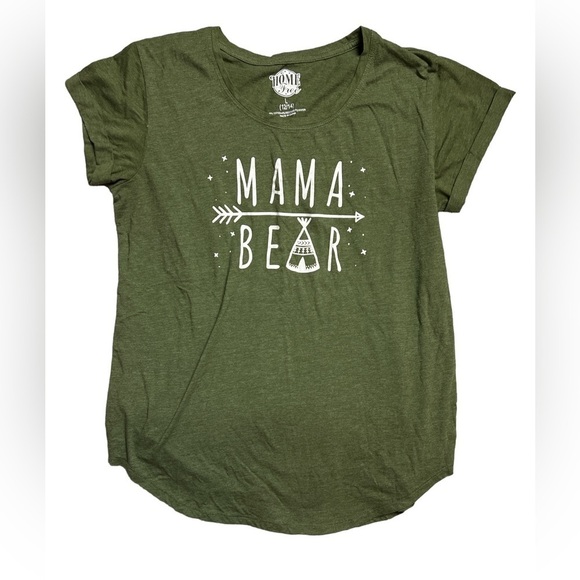 HOME FREE women’s olive green tee size L 12/14 - Picture 1 of 3